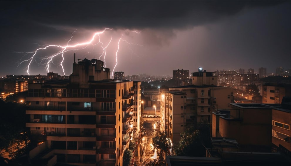 Lightning Cause to a Building